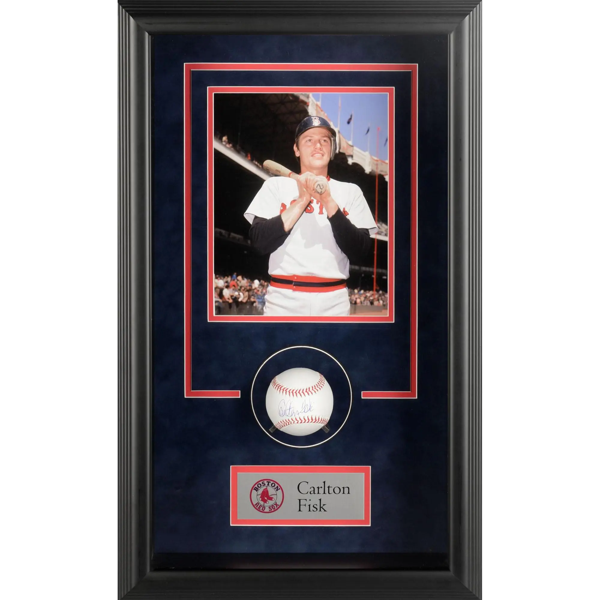 Carlton Fisk Boston Red Sox Framed Autographed Baseball Shadowbox - Fanatics Authentic Certified
