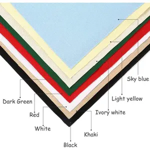 8 Pieces 14 Count 8 Color Aida Cloth Classic Reserve Cross Stitch Fabric, 12 by 18-Inch