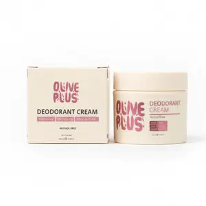 OLIVE PLUS Deodorant Cream – Natural Odor-Neutralizing Formula with Tea Tree, Cocoa Butter & Jojoba Oil | COSMOS Organic