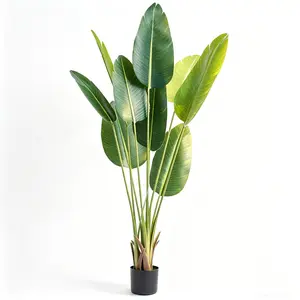 60 Inch Faux Bird of Paradise Tree, UV Resistant Artificial Tropical Plant, Lifelike Fake Potted Plant with Dried Moss for Home Office Garden Indoor Outdoor Decor, Perfect Housewarming Valentine’s Day Birthday Gift