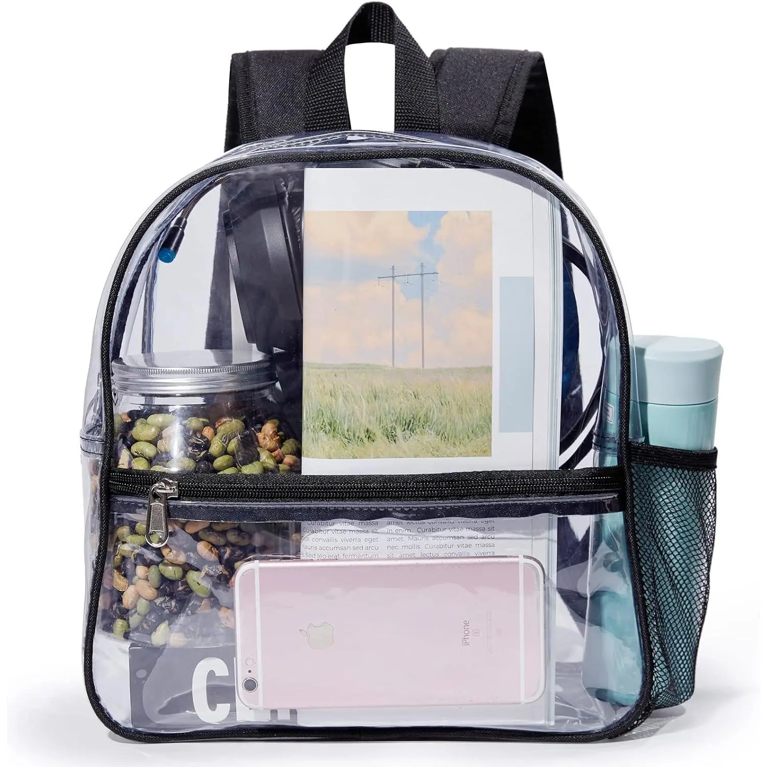 american apparel clear mini backpack Stadium Approved See Through Mini Backpack Anti-theft Clear Backpack, Small  Mini Clear Bag For Sport