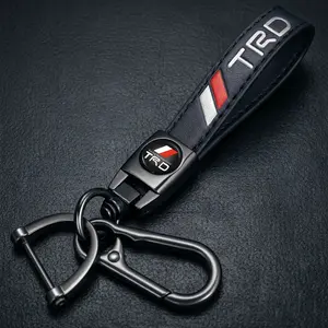 Luxury Genuine Leather Keychain Wristlet, Premium TRD Car Interior Accessory, Ideal Gift Option