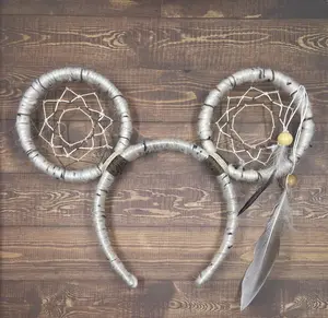 Dream Catcher Mouse Ears, Jute, Feathers