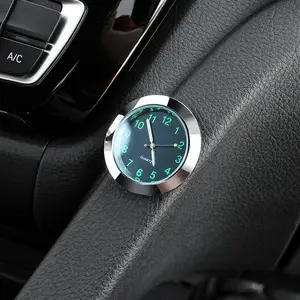 Glowing Car Decorative Clock, Van Accessories, Self-adhesive Luminous Clock Car Dashboard Ornament, Car Interior Decoration
