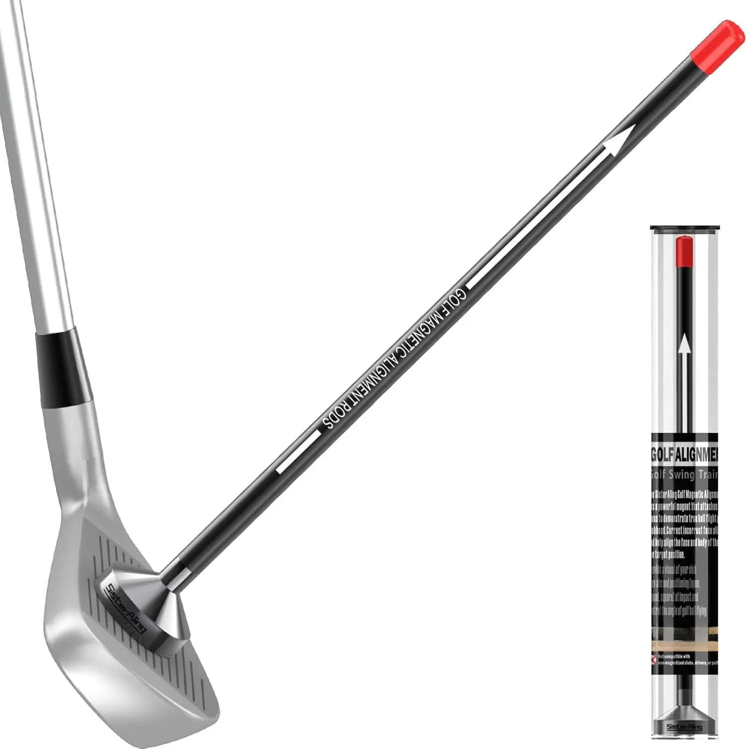 Golf  Alignment Rods,Golf Club Alignment Sticks, Swing  Aid Accessories Visualize Calibrate Golf Shots,hit The Target with The Right Golf Swing,Golf