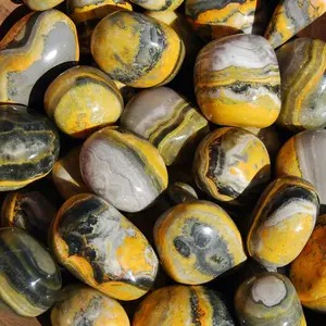 Bumblebee Jasper Tumbled Stones, Healing Crystals from Indonesia