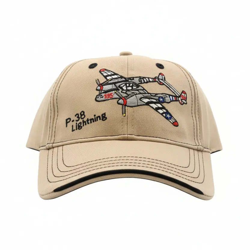 P-38 Lightning Embroidered Cap