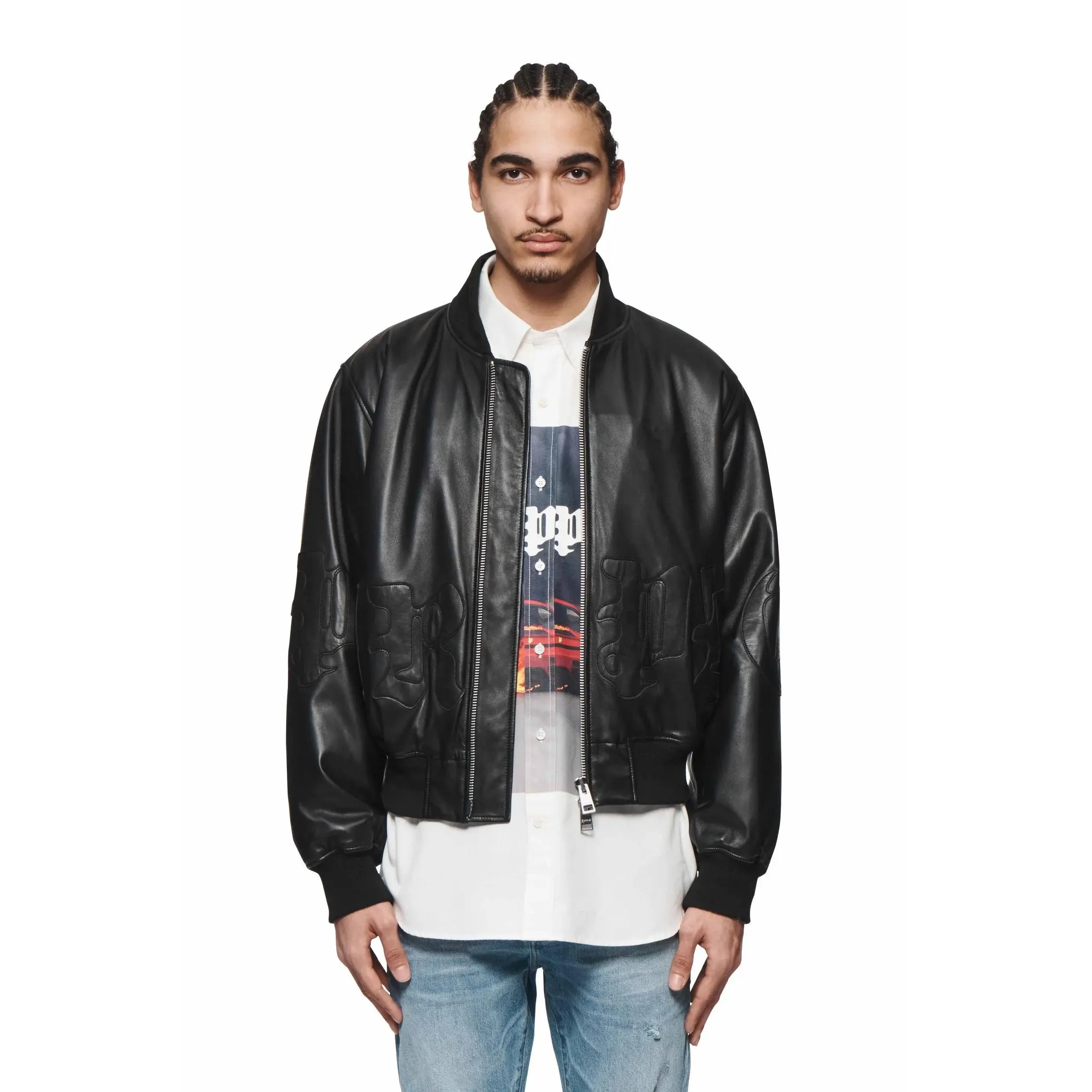 Leather Bomber Jacket