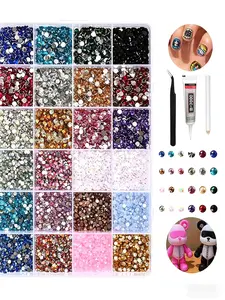 24,000pcs 3mm Faceted Crystal Set, Deep Color Gemstones, Ideal for Bracelets, Jewelry Making, Keychains, Fashion Gifts, Craft Accessories