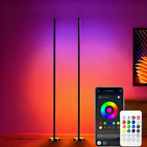 Rroetxi RGBIC Corner Floor Lamp – Smart Bright LED Tall Lamp with App & Remote Control, Color Changing with Music Mode & Timer, Perfect for Living Room, Bedroom & Parties tiktokshopspringglowup, Room Decor, Household Items Decor