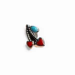 16G Cherry Flatback Cartilage Ear Piercing