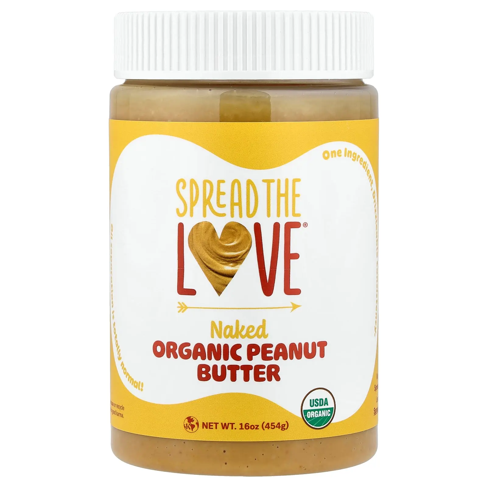 Spread The Love Organic Peanut Butter, Naked, 16 oz (454 g) Spread The Love Organic Peanut Butter, Naked, 16 oz (454 g)
