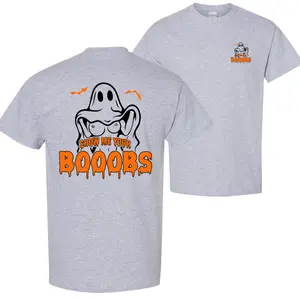 Funny Ghost Halloween T-Shirt – Spooky Boo Graphic Tee, Adult Humor Costume Shirt, Trick or Treat Party Outfit, Trendy Fall Top