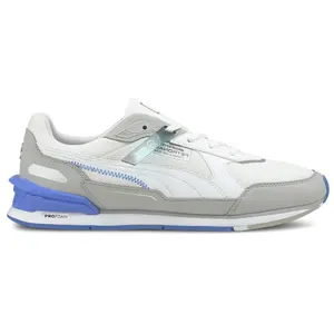PUMA Mens Mercedes Amg Petronas F1 X Low Racer Lace Up Sneakers Shoes Casual - Grey, White