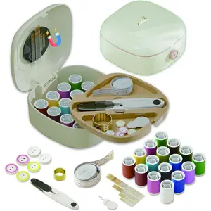 46 Pcs Sewing Kit for Adults Box,Multi-Purpose Stainless Steel Needle Manual Sewing Suppliers Accessories,Magnetic Force Sewing Needles and Thread Kit,Suitable for DIY Crafting at Home for Travelers