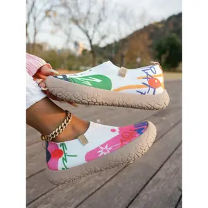 Women's Spring & Fall Breathable Slip-On Comfort Lightweight Walking Shoes, Soft Sole Casual Sports Sneakers, Lazy Style Ladies Footwear, Trendy Walking Shoes, Soft Bottom Shoes