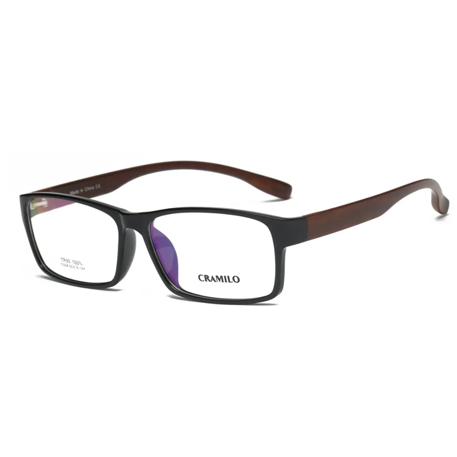 Classic Narrow Rectangular TR90 Plastic Optical Eyeglasses Frame F3004-C2
