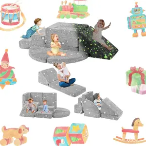 Winzoo 5-Piece Soft Climbing Blocks,Modular Kids Foam Couch, Multifunctional Toddler Sofa