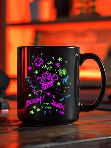 Arcane Jinx Graffiti Mug Jinx Monkey Bomb Mug Arcane Artwork Mug Ceramic Coffee