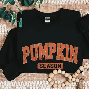 Retro Pumpkin Season Sweatshirt – Cozy Fall Crewneck for Autumn Lovers
