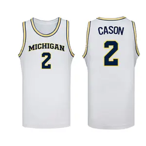 Michigan White Basketball Jersey #2 Cason Fan Shirt, College Style Sleeveless Tank, Game Day Outfit, Sports Fan Gift for Men Women