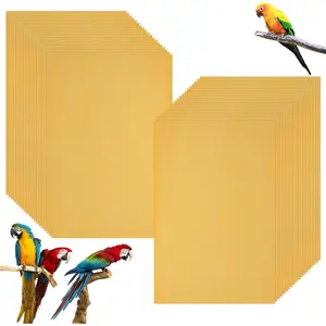 50 Pcs Gravel Liner Paper for Bird Cage, 11" x 17" Bird Cage Liner, Easy Clean Pet Grinding Sandpaper for Bird Cage