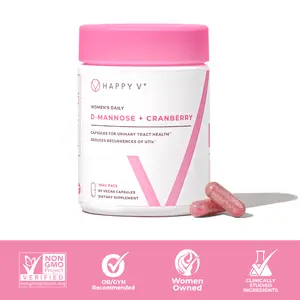 Happy V D-Mannose & Cranberry – Clinically Proven UTI Prevention for Women Healthcare Edible