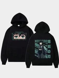 Youth & Adult Anime Demon Slayers Graphic Hoodie Muichiro Tokito Fashion Pullover Sweatshirt Casual Daily Kids Hoodies Streetwear