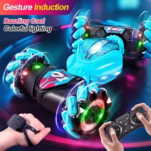 2.4G Twisted Stunt RC Cars - Dual Remote Control, Lighting, Music, Rotating Configuration, Watch, Remote Control Handle, Automatic Demo Function