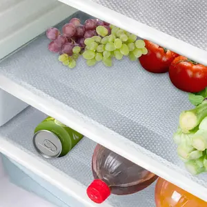 8 Pcs Washable Waterproof Oilproof Refrigerator Liners Mats, Clear Fridge Shelf Liners for Freezer Glass Shelf Cupboard Cabinet Drawer