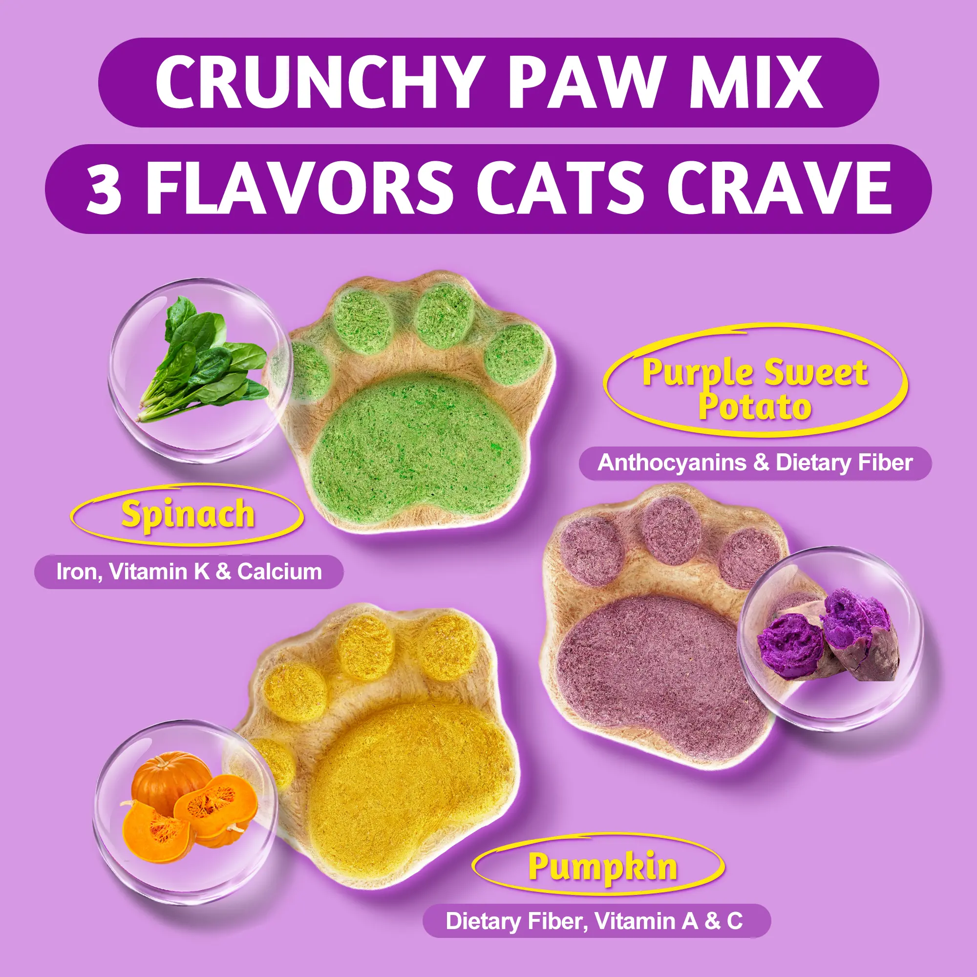 Just Try Freeze-Dried Cat Paw Treats for Cats & Dogs - Made with