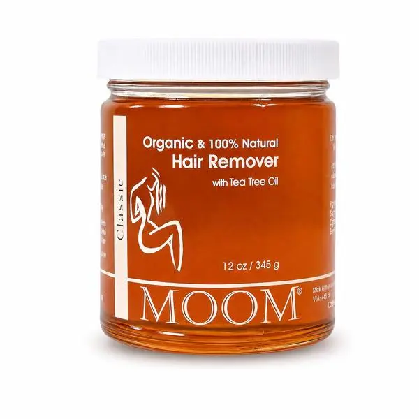 MOOM USDA Organic Sugar Wax Hair Removal for Body, Face & Bikini - 12 oz | Tea Tree Oil Wax for Women and Men - Body, Leg & Facial wax - Soft Wax for Sensitive Skin (Strips & Sticks Not Included)