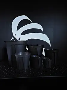Black Translucent Plastic Pot (3.9/4.7/5.9/7.0/8.2/10.6 Inch) *10 pots minimum per order*