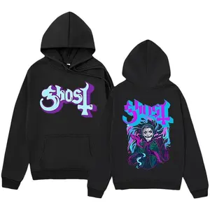 GhostBand Music Print Sweatshirt for Women/Men, Winter Fashion Pullover, Manga Long Sleeve Top, High Street Style