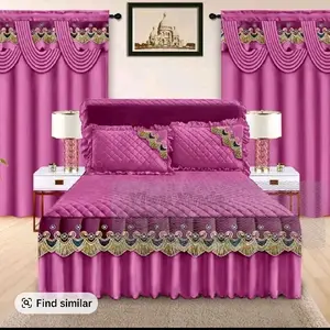 Bedskirt Set Bed Skirt with Elegant Design for Home Decor (5pcs)