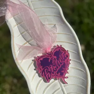 Bichota car charm, barbwire heart car charm