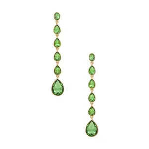 Ettika Pear Drop Earring in Peridot