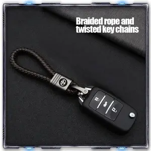 Car key hand-knitted keyring leather For Toyota C-hr Prado Rav4 Yaris Hilux Prius Avensis Corolla Camry