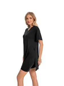 Plus Size Women 2 Piece Outfits, Short Sleeve Tunic Tops Bodycon Biker Shorts Set, Summer Casual Oversized Tracksuit