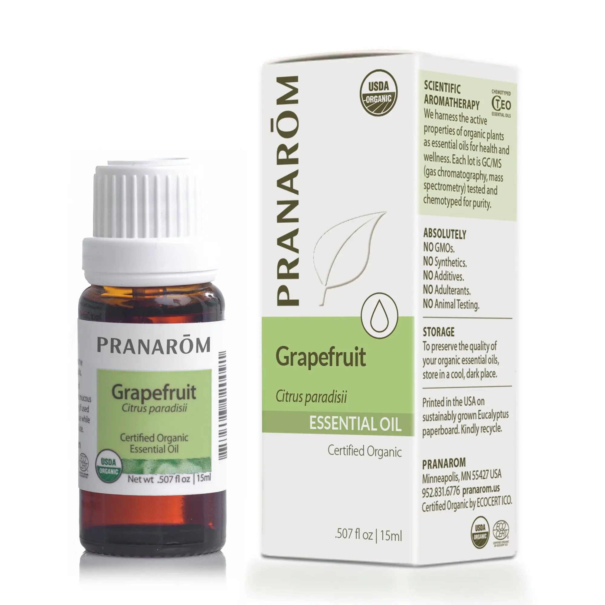 Pranarom Grapefruit Essential Oil – Bio | Certified Organic Uplifting & Lymphatic Support Oil