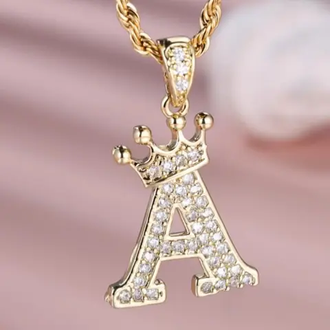 Rhinestone Decor Letter Design Pendant Necklace for Women Fashion Jewelry for Party, Daily Decor, Trendy All-match & Exquisite Jewelry for Birthday Gift Rhinestone Decorated Necklace