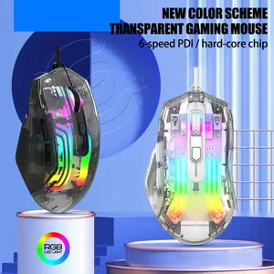 Wired Gaming Mouse, Rechargeable RGB Backiight aqua Mouse,multi-scene useeasy