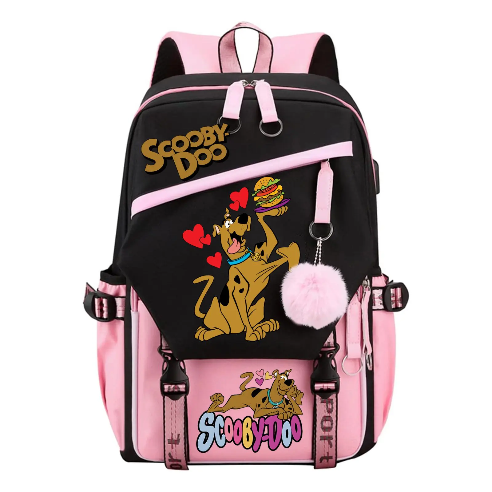 Viral TikTok Scooby-Doo Anime Casual Printed Backpack 2025 - Full-Print Design, 17" Laptop Compartment, Waterproof, 3 Quick-Access Pockets, Organized Stylish Casual Daypack for School/Travel, Organized Daypack
