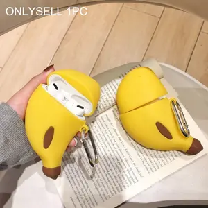 1 piece of banana-shaped earphone case,Cute wireless Bluetooth earphone case, drop resistant, durable, stylish and Protection accessory, Earbuds, suitable for AirPods pro3/1/2/3/4/pro/pro2(Different models may have different shapes)
