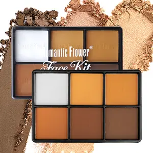 6 Shades Contour Powder Palette, Skin Sculpting Palette, Matte Finish Full Coverage Long Lasting Pressed Powder, Face Makeup Waterproof Compact Powder For Dark Skin, Matte Bronzer