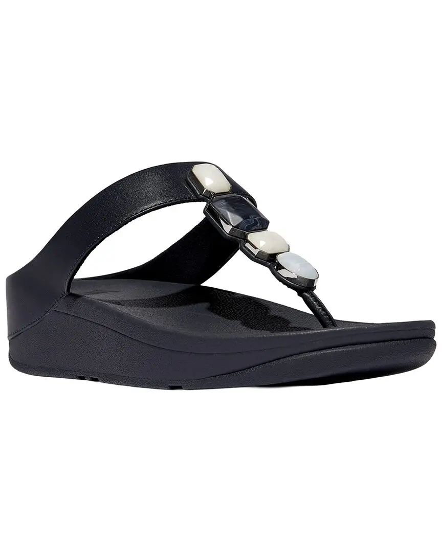 FitFlop Fino Multi Stone Leather Toe Post Sandal