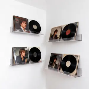 15" Clear Acrylic Wall Shelves, Floating Storage for Bathroom, Perfume & Skincare Display, Modern Decor Shelf for Bedroom, Kids' Room & Living Room