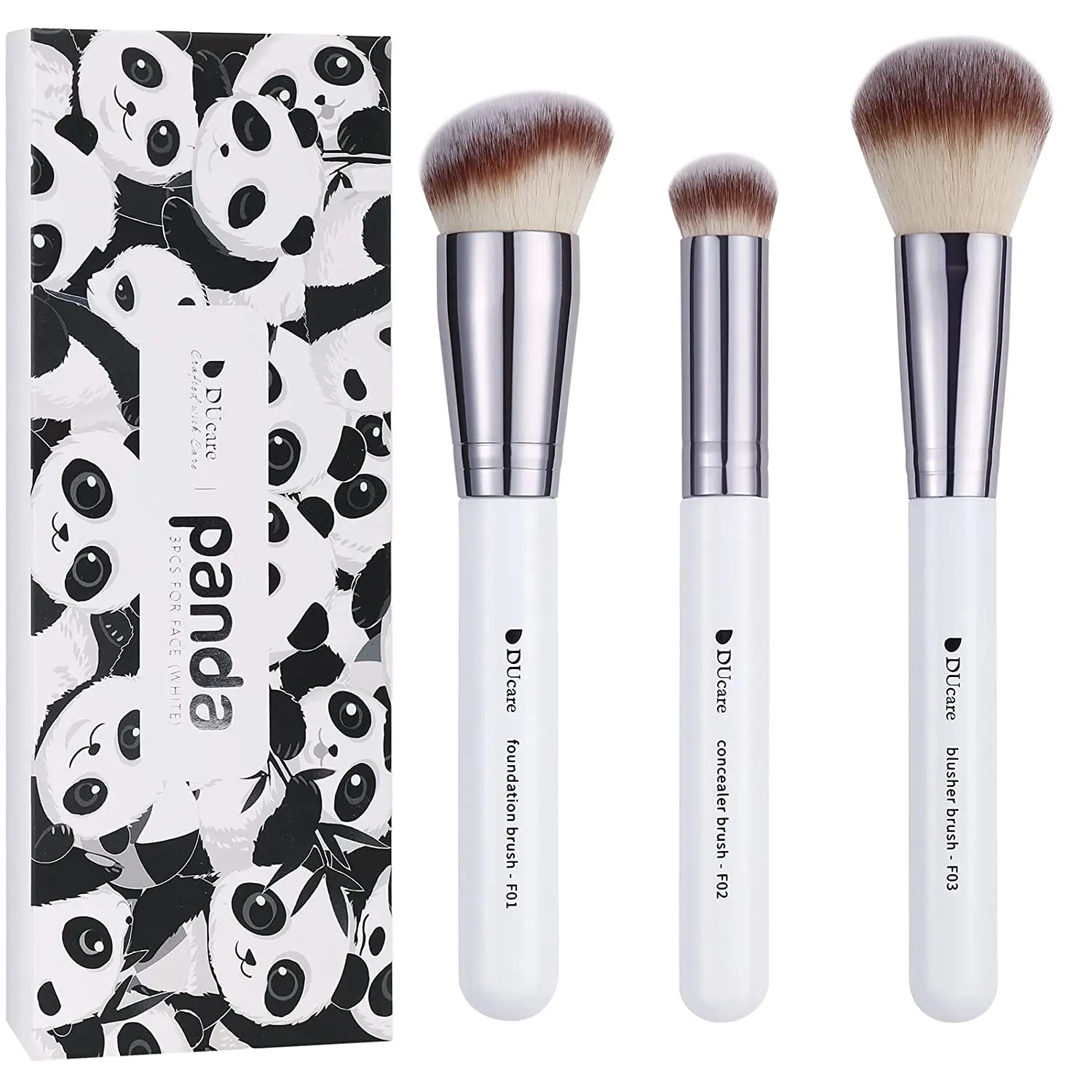 Ducare Makeup Brushes 3Pcs Foundation Contour  Doremi Beauty