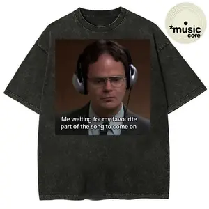 Meme about Music Trendy, Funny for ur Mental Vintage Washed T-Shirt, Delulu Music Club, Mentally Gone-Playlist On Tee