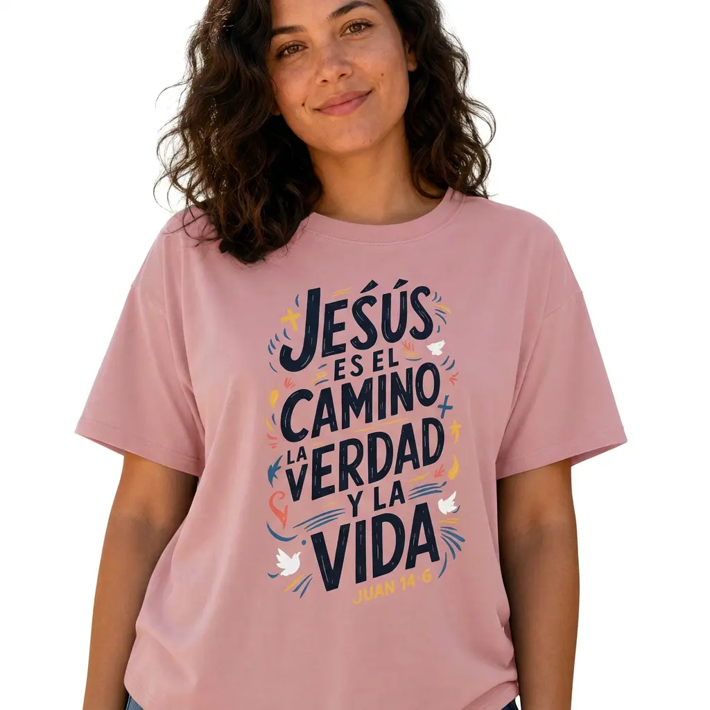 Spanish Bible Verse Shirt Women Plus Size Jesus Graphic Tee Faith Top